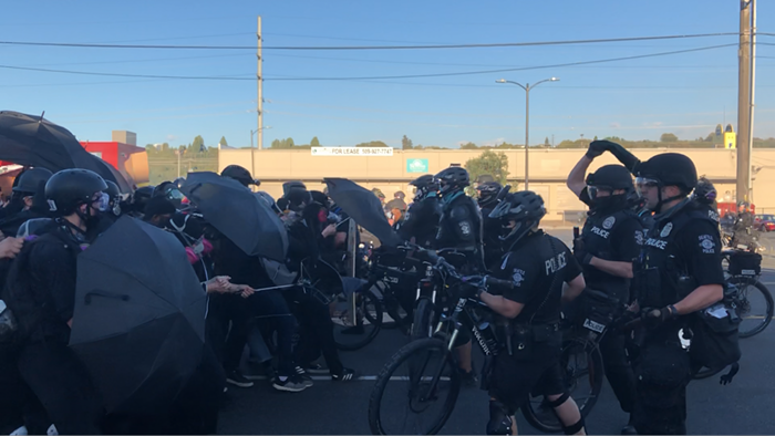 Police Rush Protesters Outside SPOG HQ While Blasting Country Music, 22 Arrested